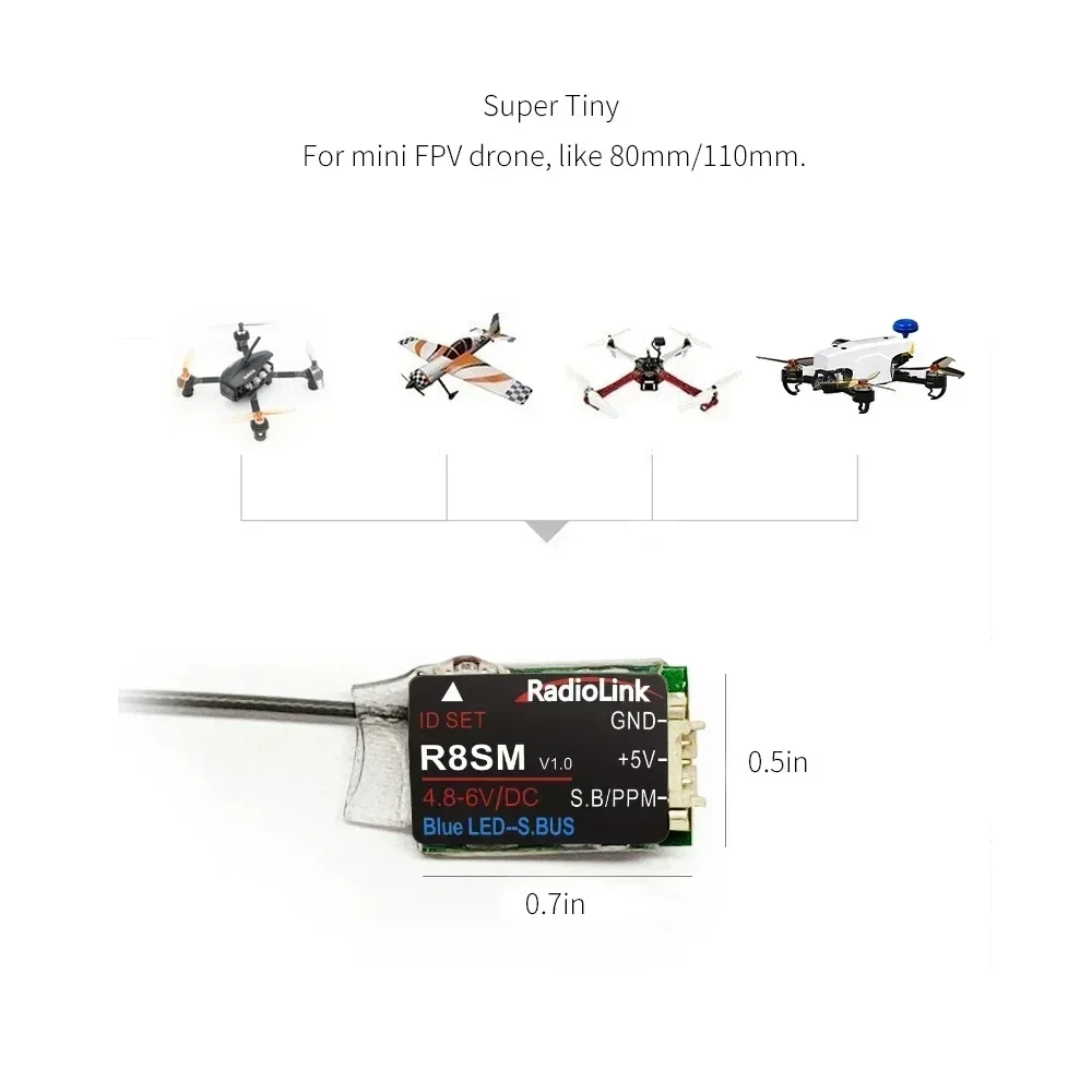Radiolink R8SM 8-Channel 2.4G  - Receiver Sbus 8Ch ulasan dan harga