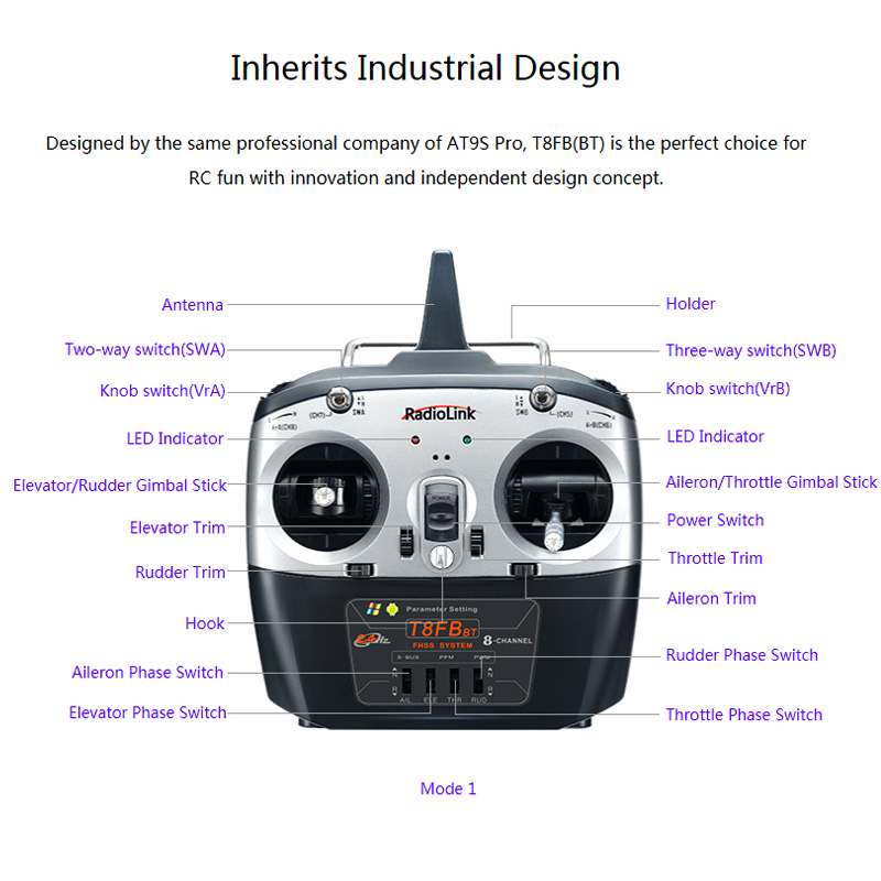 Radiolink T8FB V2 8CH RC Trans - Receiver Sbus 8Ch ulasan dan harga