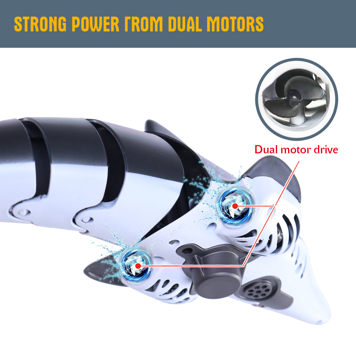Shark  Rc Dolphin whale Spray  - Rc Submarine Water ulasan dan harga