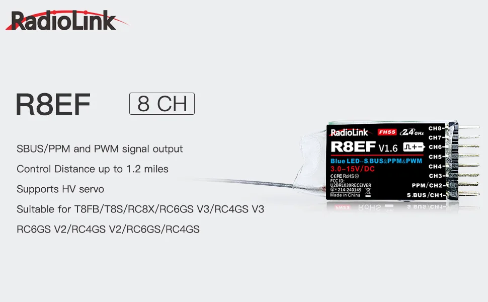 Radiolink R8EF Receiver 2.4G 8 - Receiver Sbus 8Ch ulasan dan harga