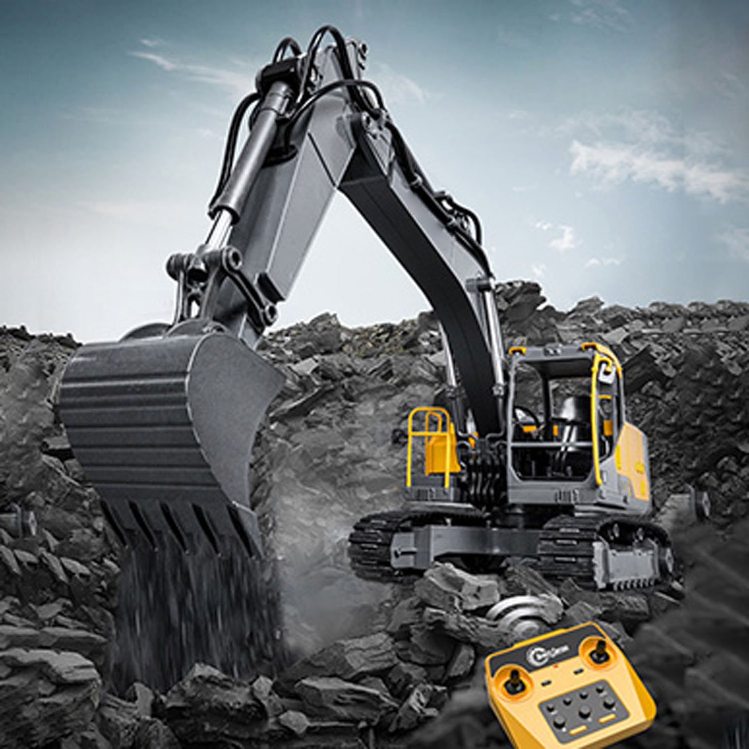 1/16 DoubleE E598 003 Electric - Rc Excavator Hydraulic ulasan dan harga
