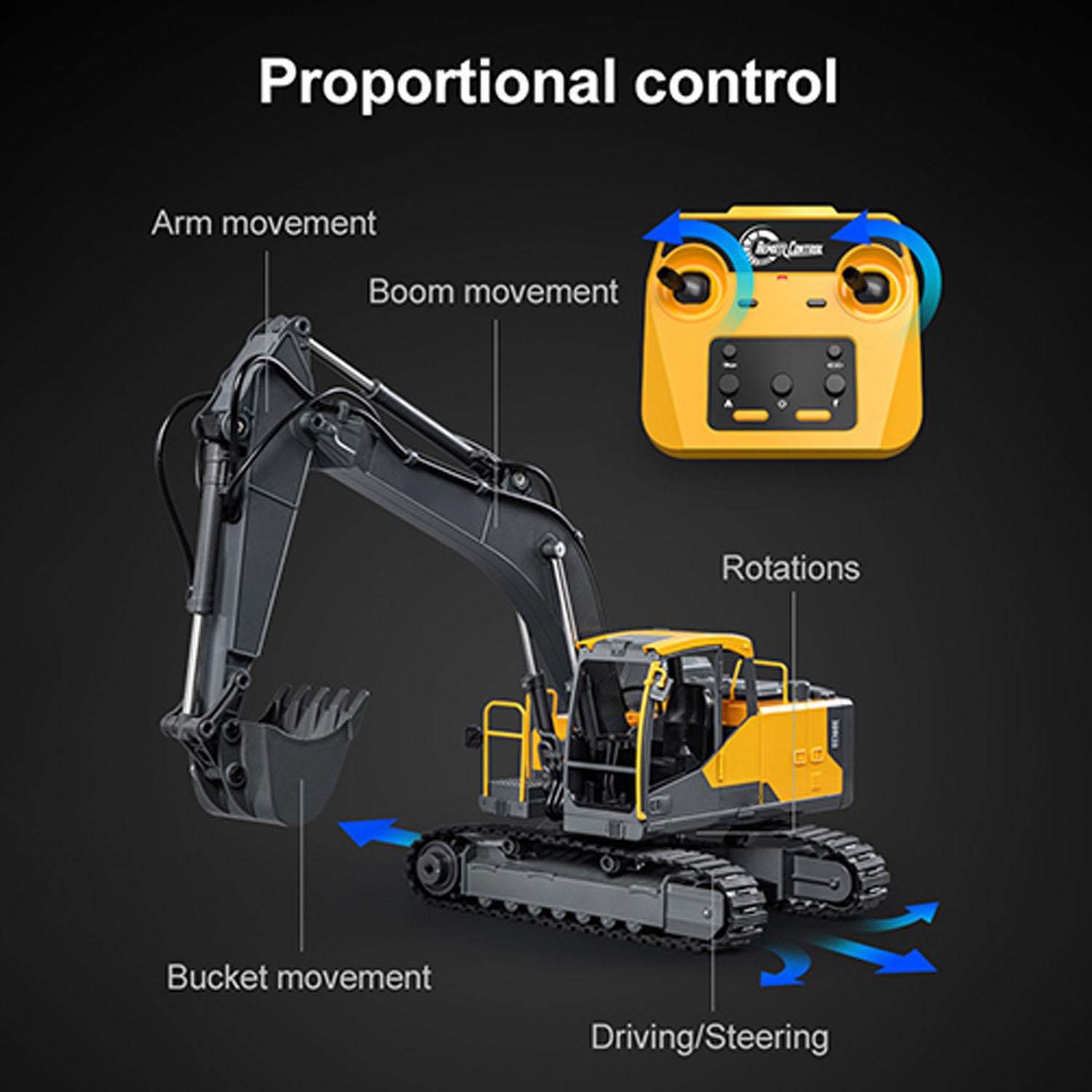 1/16 DoubleE E598 003 Electric - Rc Excavator Hydraulic ulasan dan harga