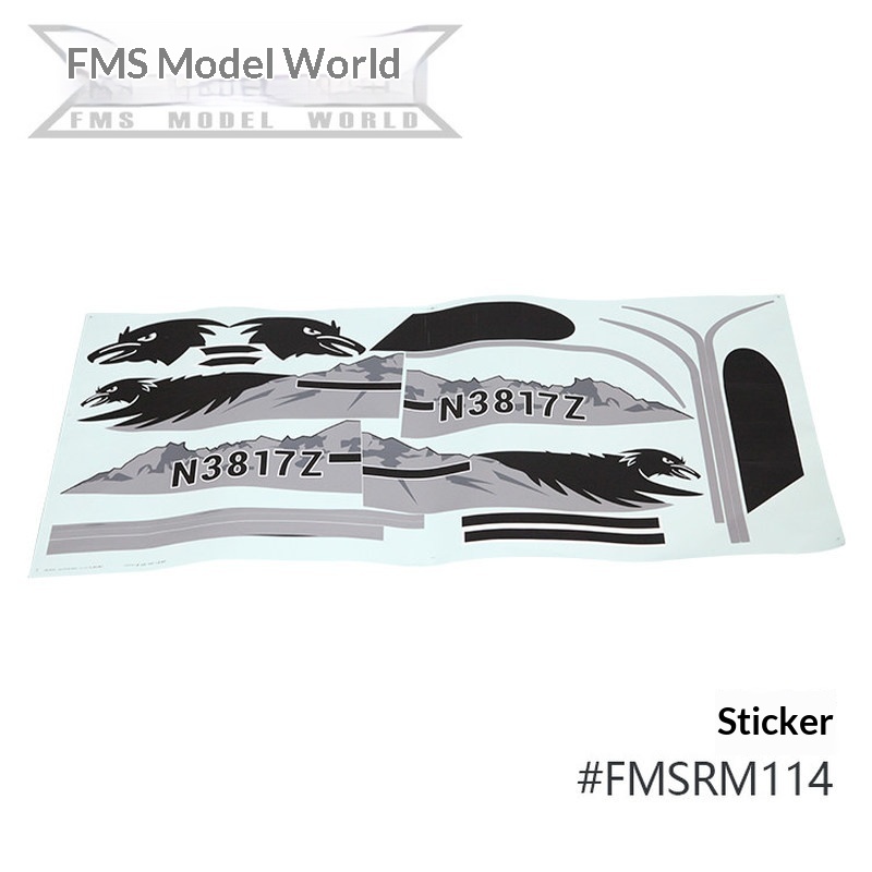 FMS RC Plane Decals For 1700mm - Rc Hobby Car ulasan dan harga