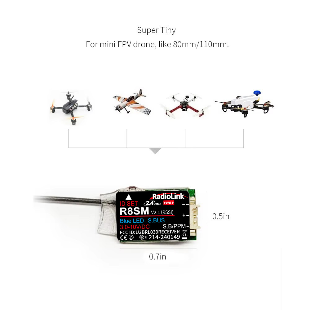 RadioLink R8SM 8CH 2.4GHz Supe - Receiver Sbus 8Ch ulasan dan harga