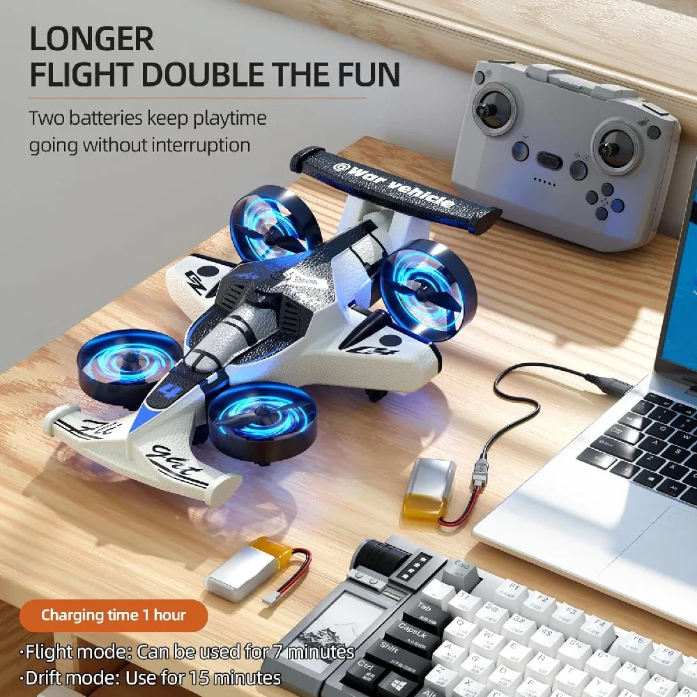 2 in 1 RC Flying Drone Car Dua - Rc Hobby Drift Car ulasan dan harga